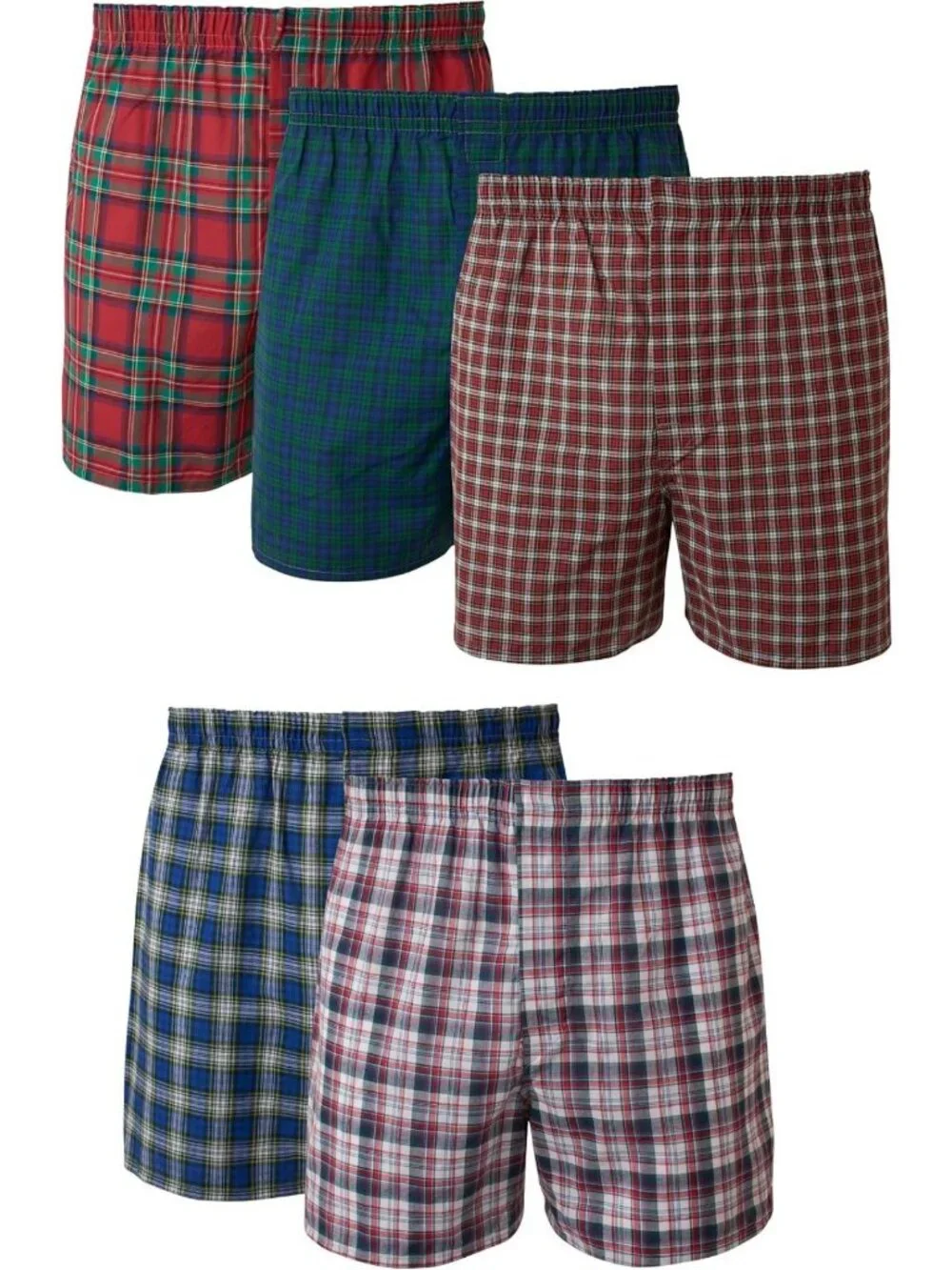 Men's Cool & Breathable Cotton Boxers, Moisture-Wicking Underwear Pack